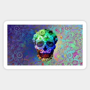 Psychedelic Steampunk Skull Sticker